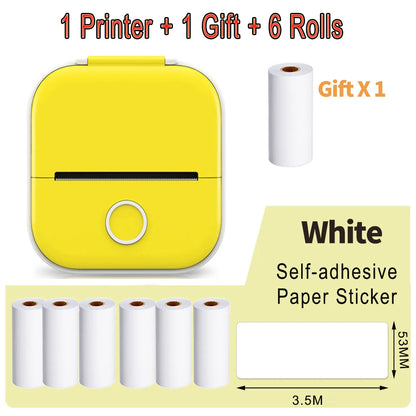 Phomemo T02 Mini Portable Printer Thermal Printing 53Mm Sticker Wireless Inkless Mini Pocket Printer Self-Adhesive Label Printer