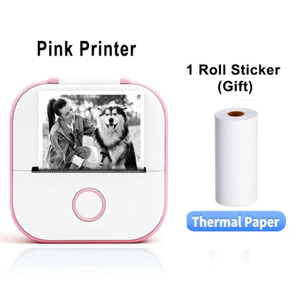 Phomemo T02 Mini Portable Printer Thermal Printing 53Mm Sticker Wireless Inkless Mini Pocket Printer Self-Adhesive Label Printer