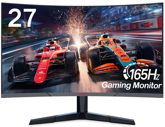 27 Inch Curved Gaming Monitor, 165Hz 1Ms FHD Computer Monitors, 100% Srgb,Adaptive Sync,27E6C