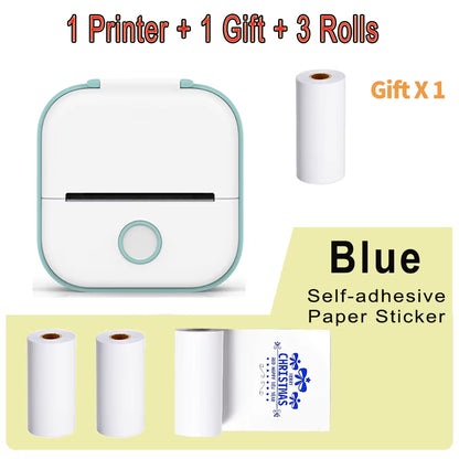 Phomemo T02 Mini Portable Printer Thermal Printing 53Mm Sticker Wireless Inkless Mini Pocket Printer Self-Adhesive Label Printer