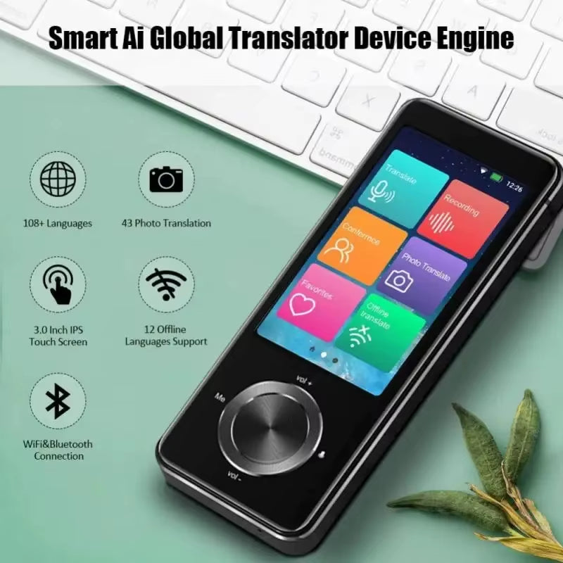 2024 Newest M9 Instant Voice Translator Portable Language Translator in Real-Time Smart Translator Supports 12 Offline Languages