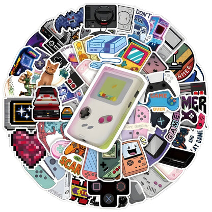 Assorted Retro Gaming Sticker Pack - 20 Pcs - Decals for Laptops Phones