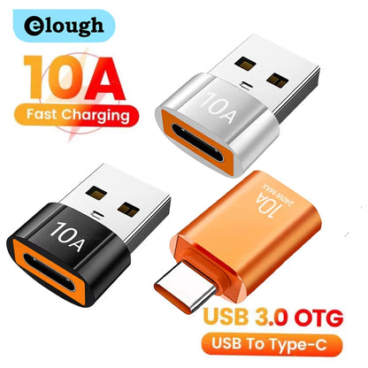 10A USB Type C to USB a Adapter USB 3.0To Type C OTG Converter Connector for Macbook Ipad Huawei Xiaomi Samsung