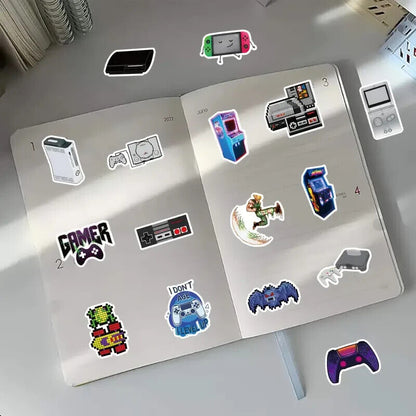 Assorted Retro Gaming Sticker Pack - 20 Pcs - Decals for Laptops Phones