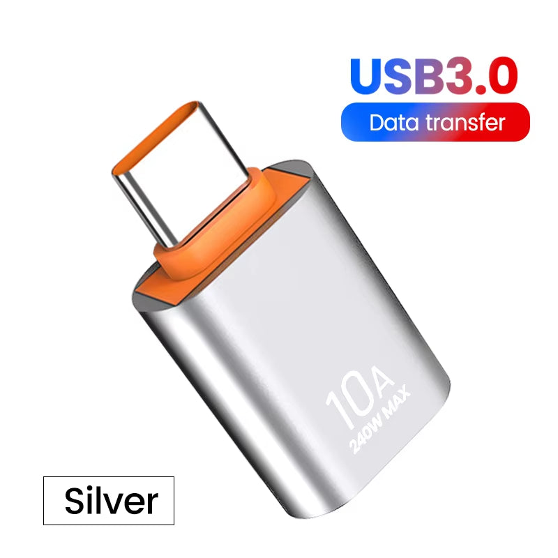 10A USB Type C to USB a Adapter USB 3.0To Type C OTG Converter Connector for Macbook Ipad Huawei Xiaomi Samsung