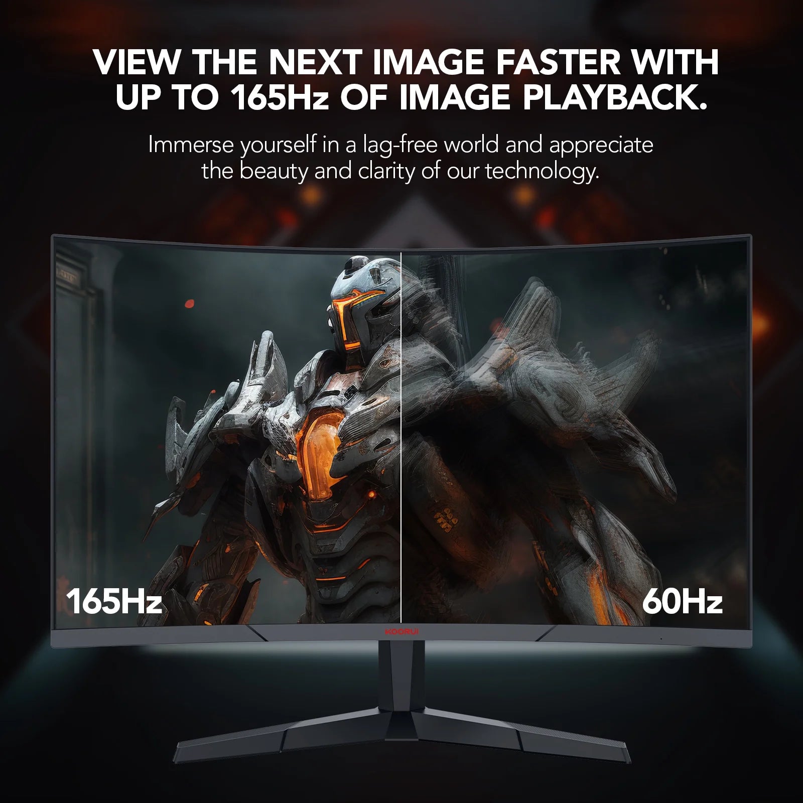 27 Inch Curved Gaming Monitor, 165Hz 1Ms FHD Computer Monitors, 100% Srgb,Adaptive Sync,27E6C